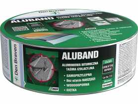 Taśma izolacyjna brązowy RAL 8016  10 cm -10 m Aluband aluminiowa bitumiczna DEN BRAVEN