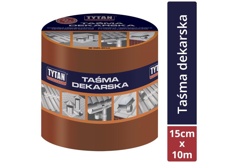 Zdjęcie: Taśma dekarska uszczelniająca wzmocniona, kolor terakota RS TAPE 15 cm - 10 m TYTAN PROFESSIONAL