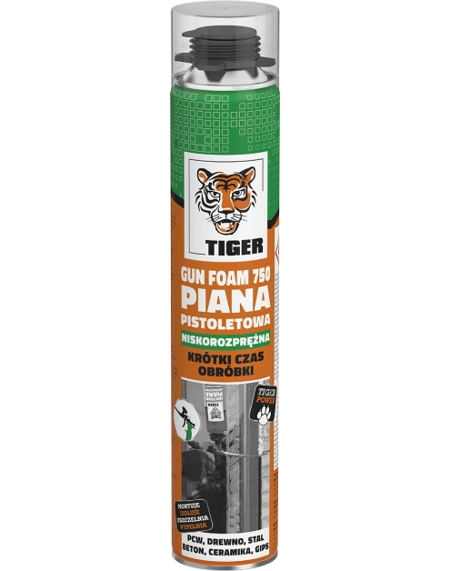 Zdjęcie: Piana pistoletowa niskoprężna Gun Foam 750 - 700 ml TIGER