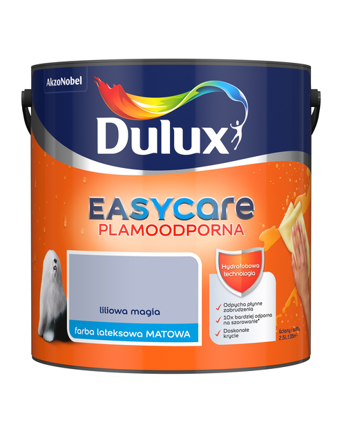 Zdjęcie: Farba do wnętrz EasyCare 2,5 L liliowa magia DULUX