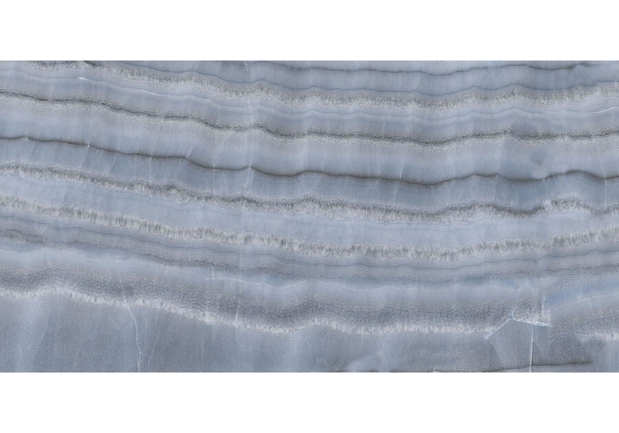 Zdjęcie: Gres szkliwiony Onyx Blue Polished 60x120 cm Ceramika NETTO