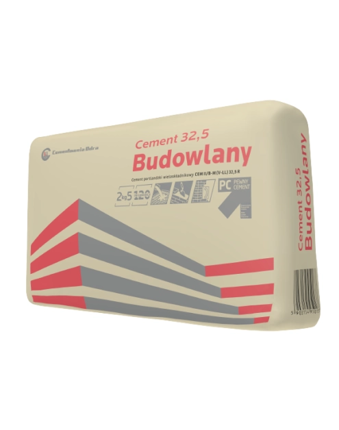 Zdjęcie: Cement budowlany cem II/B-M 32,5 R - 25 kg CEMENTOWNIA ODRA