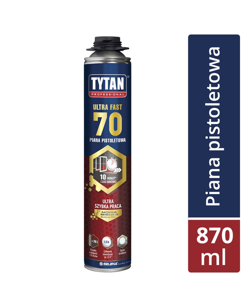 Zdjęcie: Piana pistoletowa Ultra 70 870 ml TYTAN PROFESSIONAL