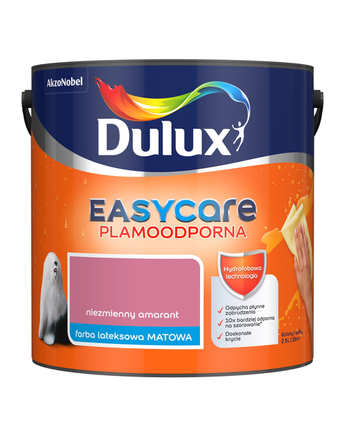 Zdjęcie: Farba do wnętrz EasyCare 2,5 L niezmienny amarant DULUX