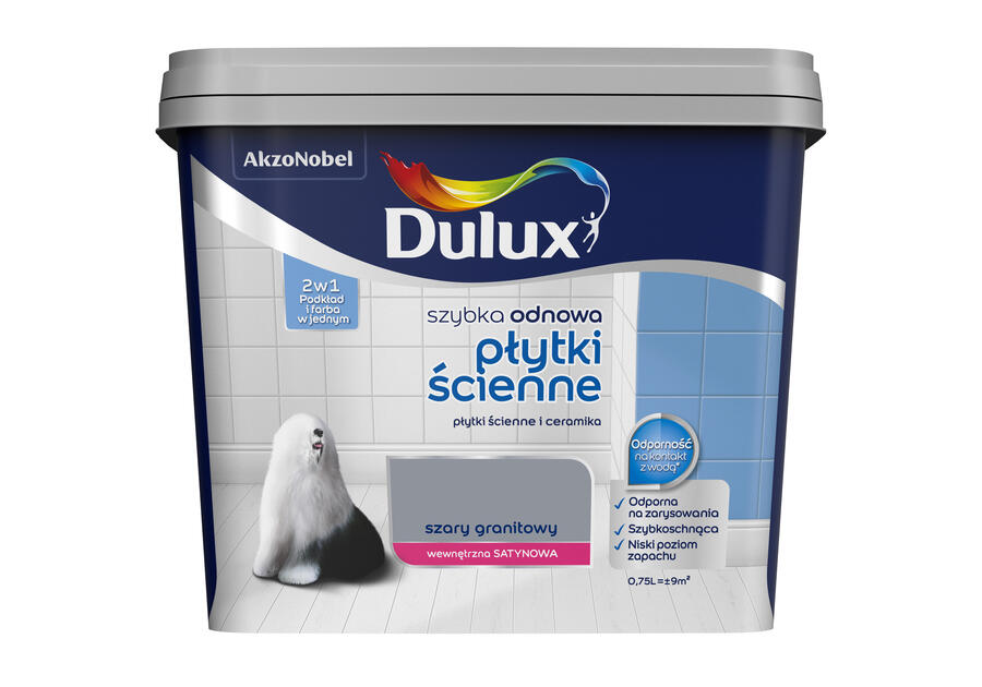 Zdjęcie: Farba Szybka Odnowa Płytki ścienne 0,75 L ciemny beż DULUX