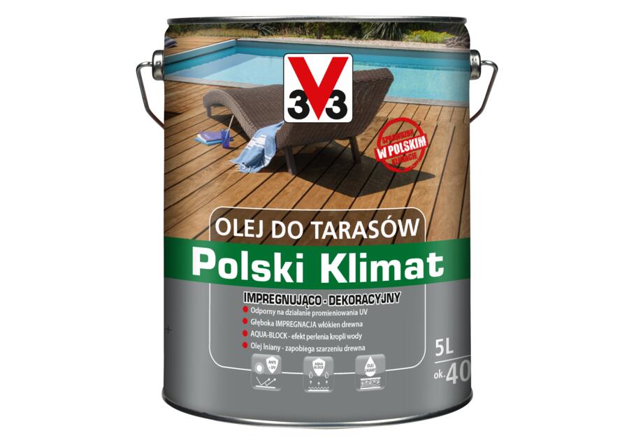 Zdjęcie: Olej do tarasów Polski Klimat 5 L Dąb V33