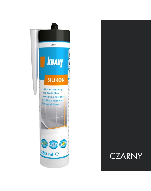 Zdjęcie: Silikon sanitarny czarny 280 ml KNAUF