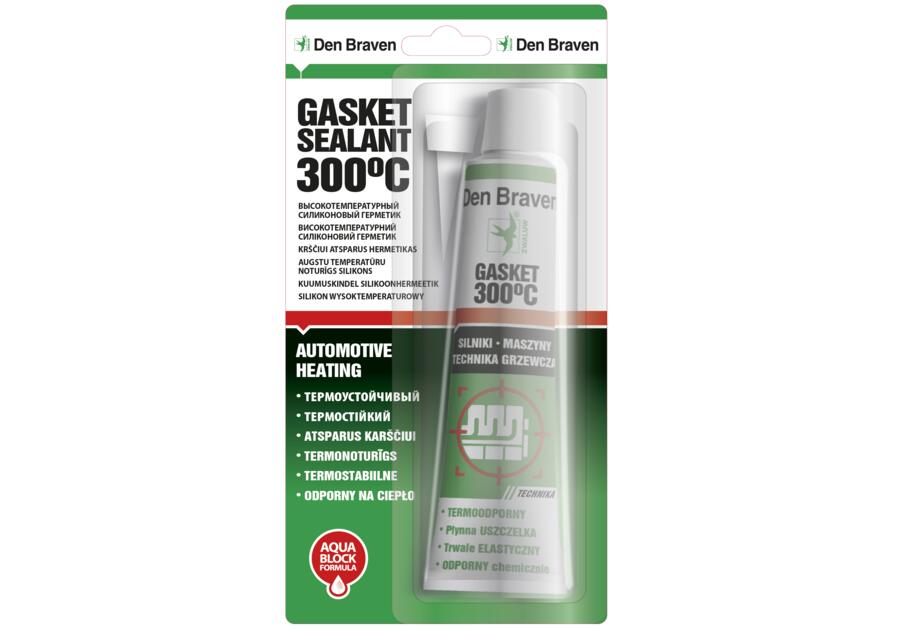 Zdjęcie: Kit uszczelniający Gasket Sealant 300 C czerwony 80 ml DEN BRAVEN