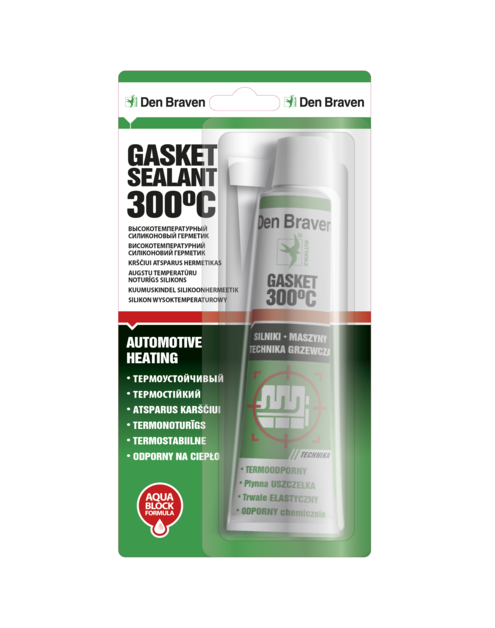 Zdjęcie: Kit uszczelniający Gasket Sealant 300 C czerwony 80 ml DEN BRAVEN