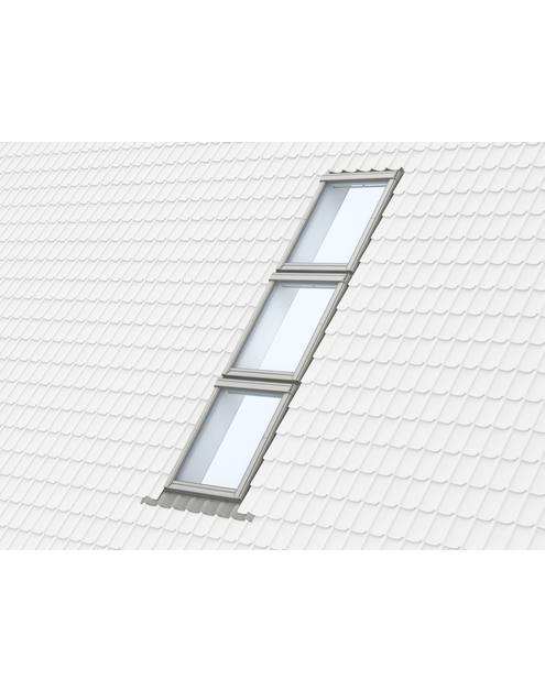 Zdjęcie: Kołnierz kombi EKW 0007E profilowany element górny, 78x98 cm VELUX