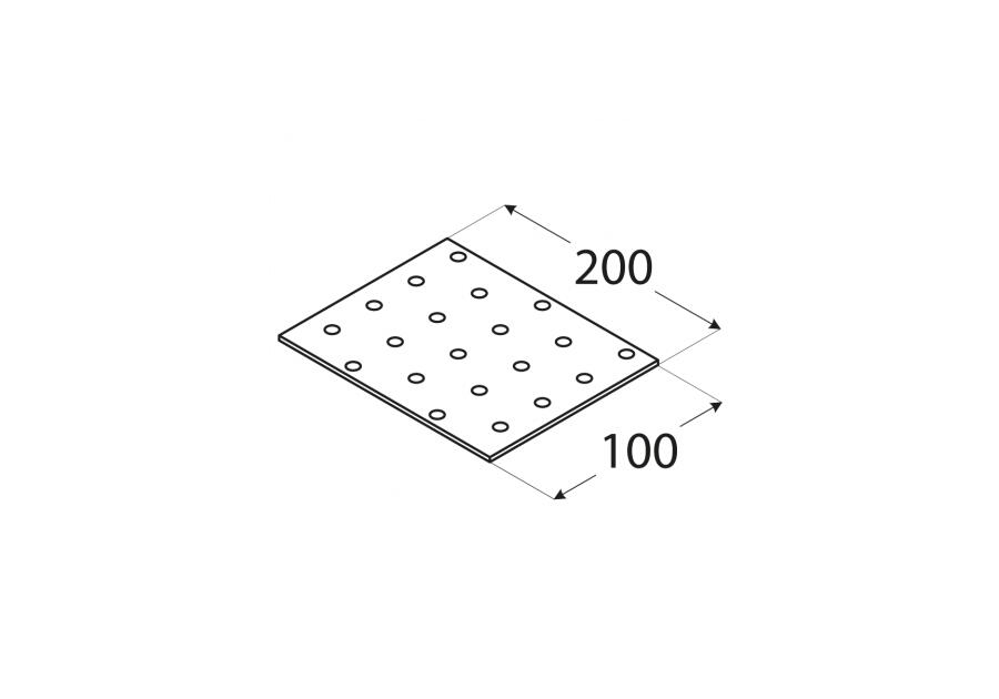 Zdjęcie: Płytka perforowana 10x20 cm PP12 DMX