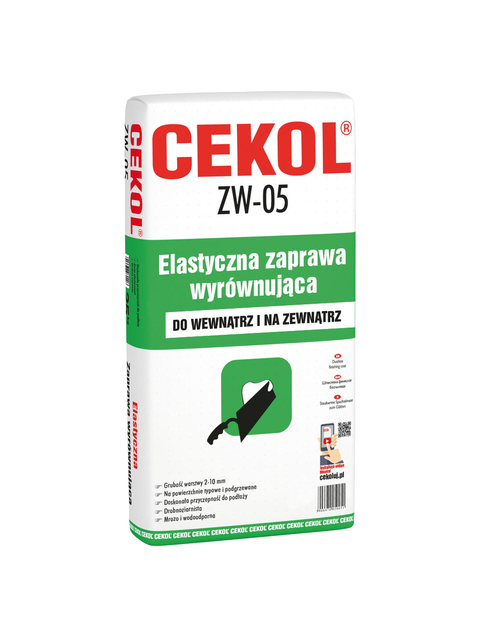 Zdjęcie: Zaparawa wyrównująca ZW-05 elastyczna 5 kg CEKOL