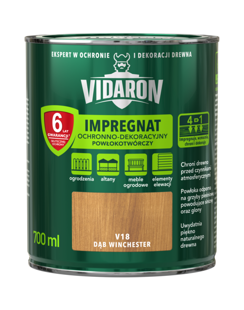 Zdjęcie: Impregnat powłokotwórczy dąb winchester V18 0,7 L VIDARON