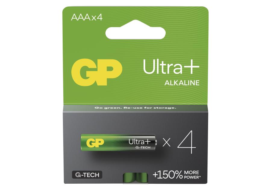 Zdjęcie: bateria alkaliczna GP ULTRA PLUS AAA (LR03) 4PP MB EMOS