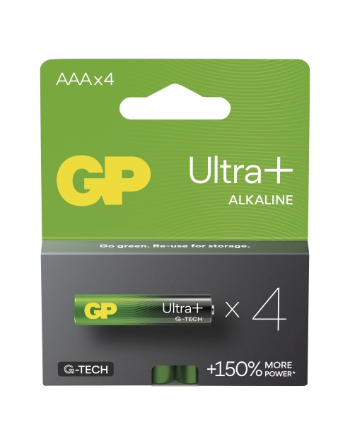 Zdjęcie: bateria alkaliczna GP ULTRA PLUS AAA (LR03) 4PP MB EMOS