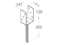 Zdjęcie: Podstawa słupa 140 mm typ U DMX