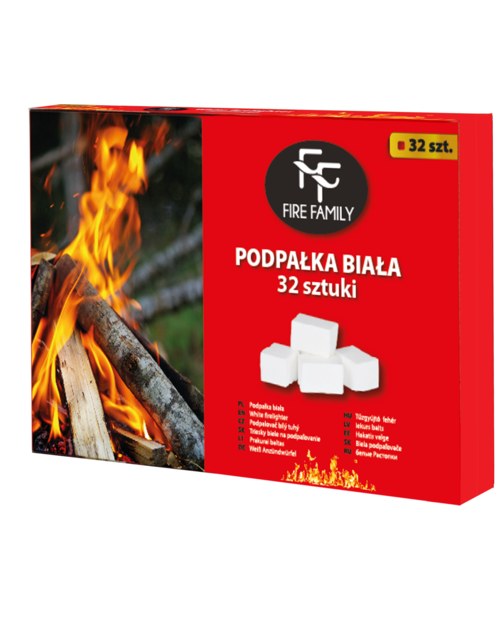 Zdjęcie: Podpałka w kostkach 32 szt. biała FIRE FAMILY