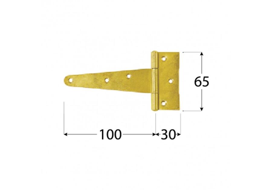 Zdjęcie: Zawias trójkątny 10x3x6,5 cm ZT100 DMX