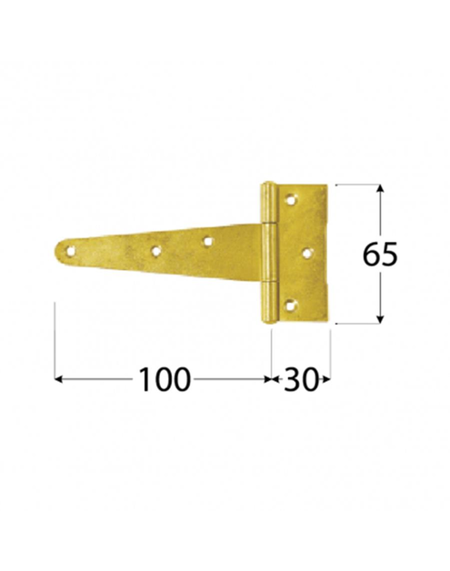 Zdjęcie: Zawias trójkątny 10x3x6,5 cm ZT100 DMX