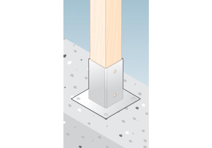 Zdjęcie: Podstawa słupa 7,1x15 cm z podstawą prostokątną PSP70 DMX