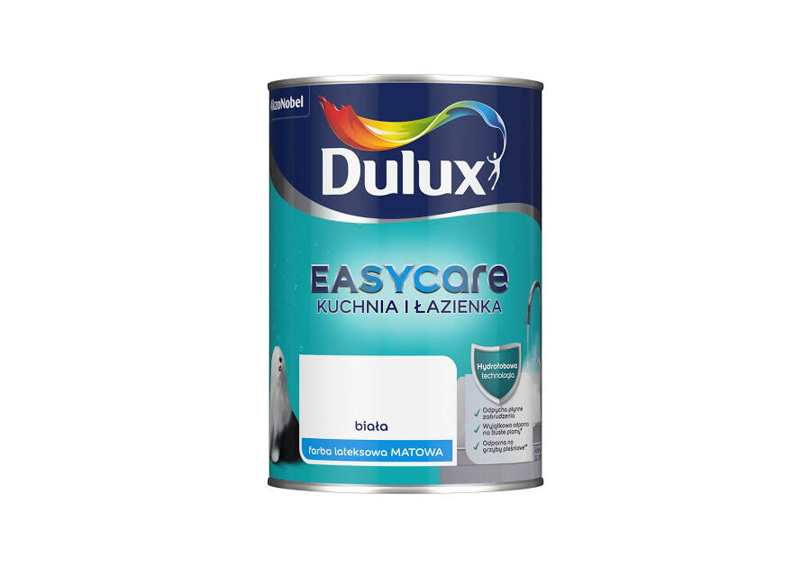 Zdjęcie: Farba do wnętrz EasyCare Kuchnia&Łazienka 1 L biały DULUX