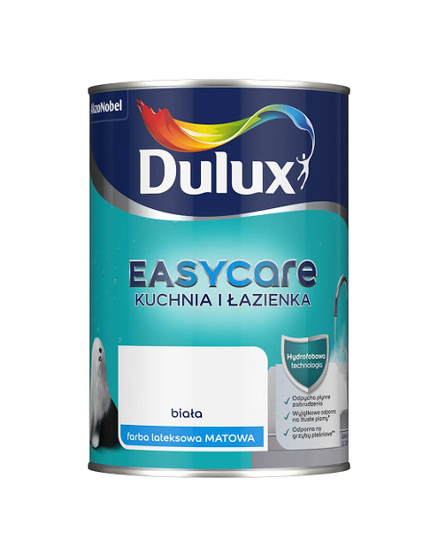 Zdjęcie: Farba do wnętrz EasyCare Kuchnia&Łazienka 1 L biały DULUX