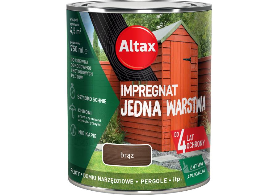 Zdjęcie: Impregnat Jedna Warstwa 4 lata 0,75 L brąz ALTAX