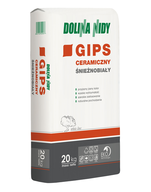 Zdjęcie: Gips ceramiczny śnieżnobiały 20 kg DOLINA NIDY