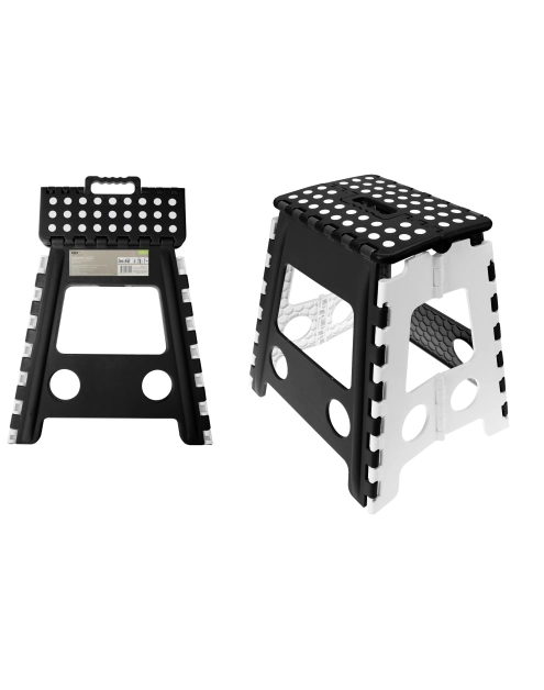 Zdjęcie: Taboret Alex, wysokość 39 cm, black & white DECOR