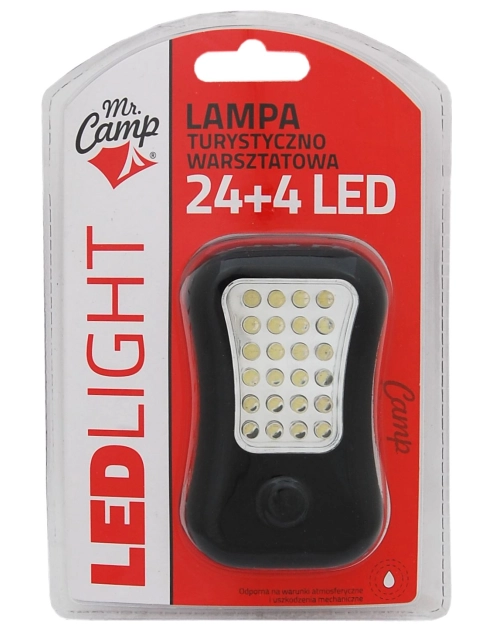 Zdjęcie: Lampa warsztatowa kempingowa 24 LED + 4 LED MR CAMP