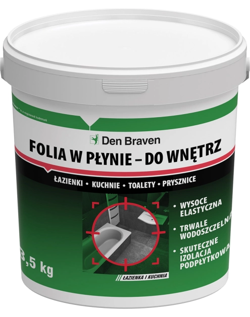 Zdjęcie: Folia w płynie do wewnątrz zielony 3,5 kg Sanitary Foil DEN BRAVEN