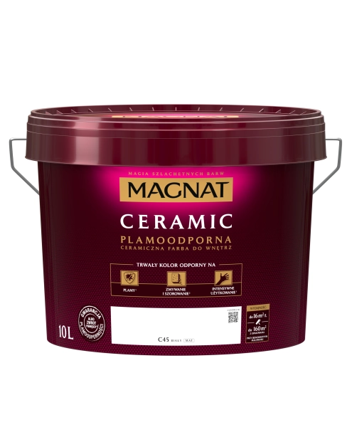 Zdjęcie: Farba ceramiczna C45 biała 10 L MAGNAT CERAMIC