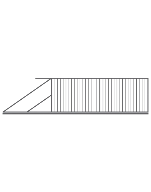 Zdjęcie: Brama przesuwna Gabi 4x1,5 m stal ocynk+ral7016 struktura lewa POLBRAM