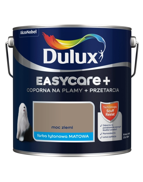 Zdjęcie: Farba Easy Care + Przetarcia moc ziemi 2,5 L DULUX