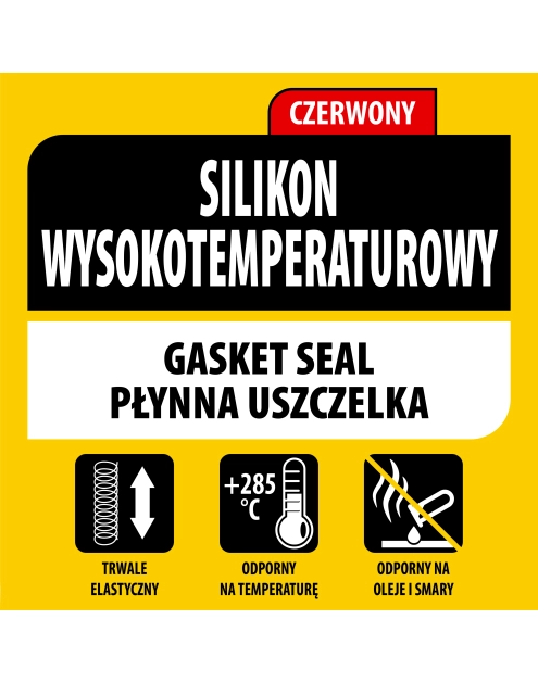 Zdjęcie: Silikon wysokotemperaturowy Gasket Seal 280 ml czerwony SOUDAL