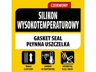 Zdjęcie: Silikon wysokotemperaturowy Gasket Seal 280 ml czerwony SOUDAL