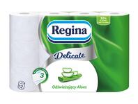 Zdjęcie: Papier toaletowy Delicate  Aloe Vera 12 rolek REGINA