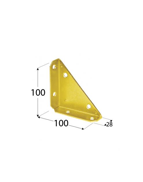 Zdjęcie: Narożnik skrzyniowy 100x100 mm żółty DMX