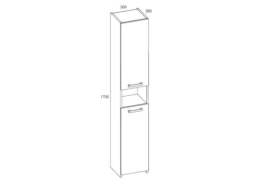 Zdjęcie: Słupek łazienkowy Formica 30 cm ELITA