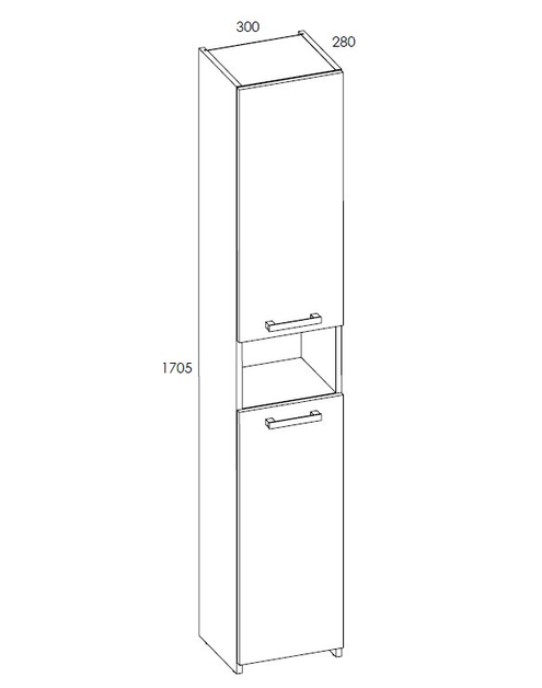 Zdjęcie: Słupek łazienkowy Formica 30 cm ELITA