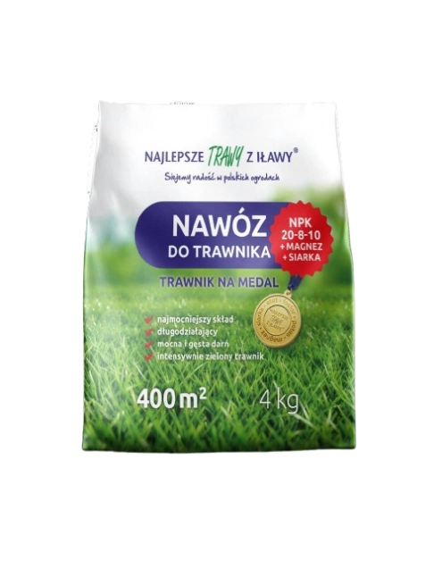 Zdjęcie: Nawóz do trawnika NPK 20-8-10 + Magnez + Siarka 4 kg ROLIMPEX