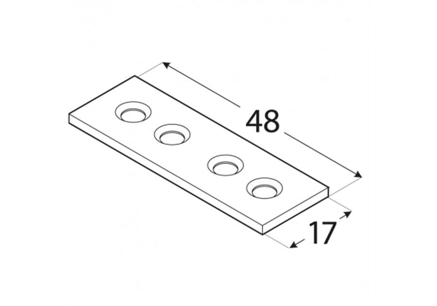 Zdjęcie: Łącznik wąski 4,8x1,7 cm LW1 DMX