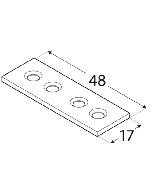 Zdjęcie: Łącznik wąski 4,8x1,7 cm LW1 DMX