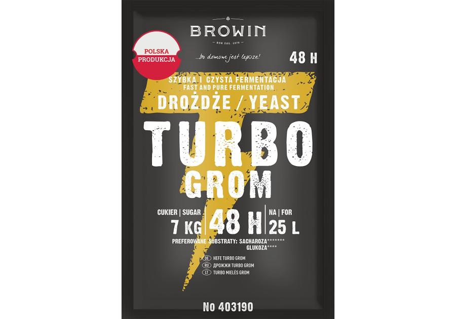 Zdjęcie: Drożdże gorzelnicze Turbo Grom 48 h - 150g BROWIN