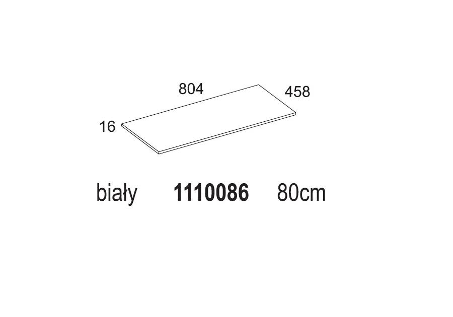 Zdjęcie: Blat naszafkowy White Hg 80 cm ELITA