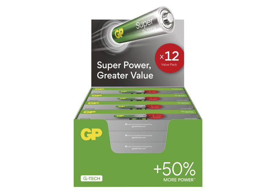 Zdjęcie: Bateria alkaliczna Super AAA LR03 12PP MB GP