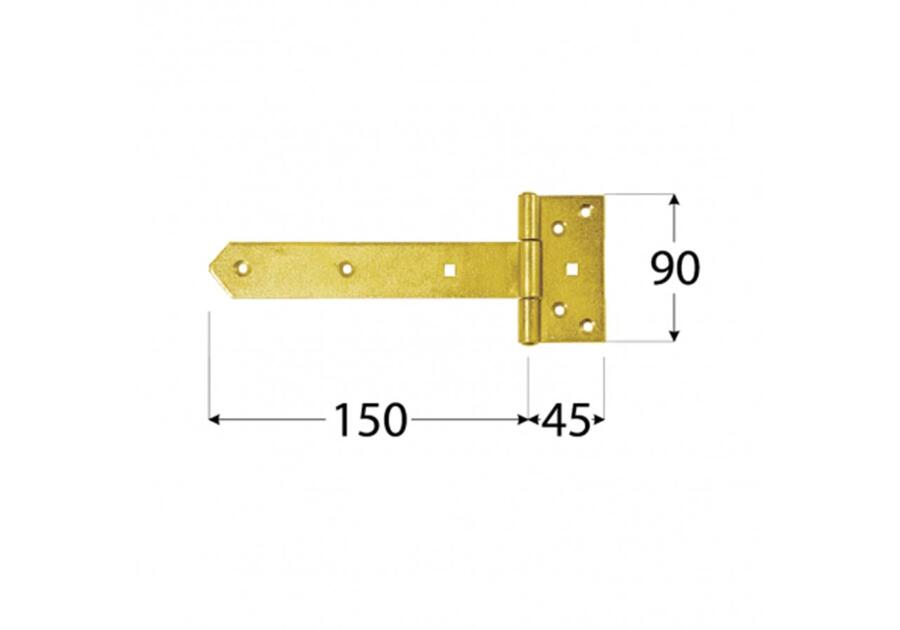 Zdjęcie: Zawias bramkowy 15x4,5x9 cm DMX