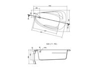 Zdjęcie: Wanna narożna asymetryczna Joanna New 140x90 cm prawa CERSANIT