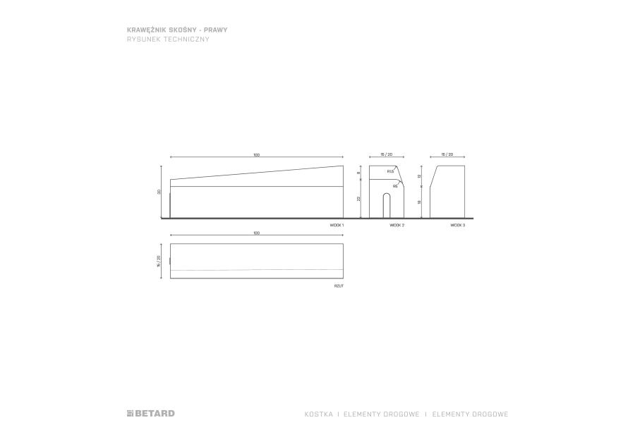 Zdjęcie: Krawężnik skośny | BETARD