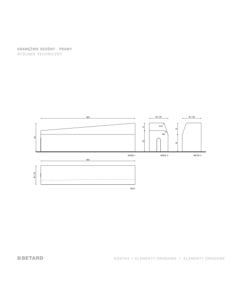 Zdjęcie: Krawężnik skośny | BETARD